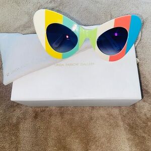 Linda Farrow White Sunglasses